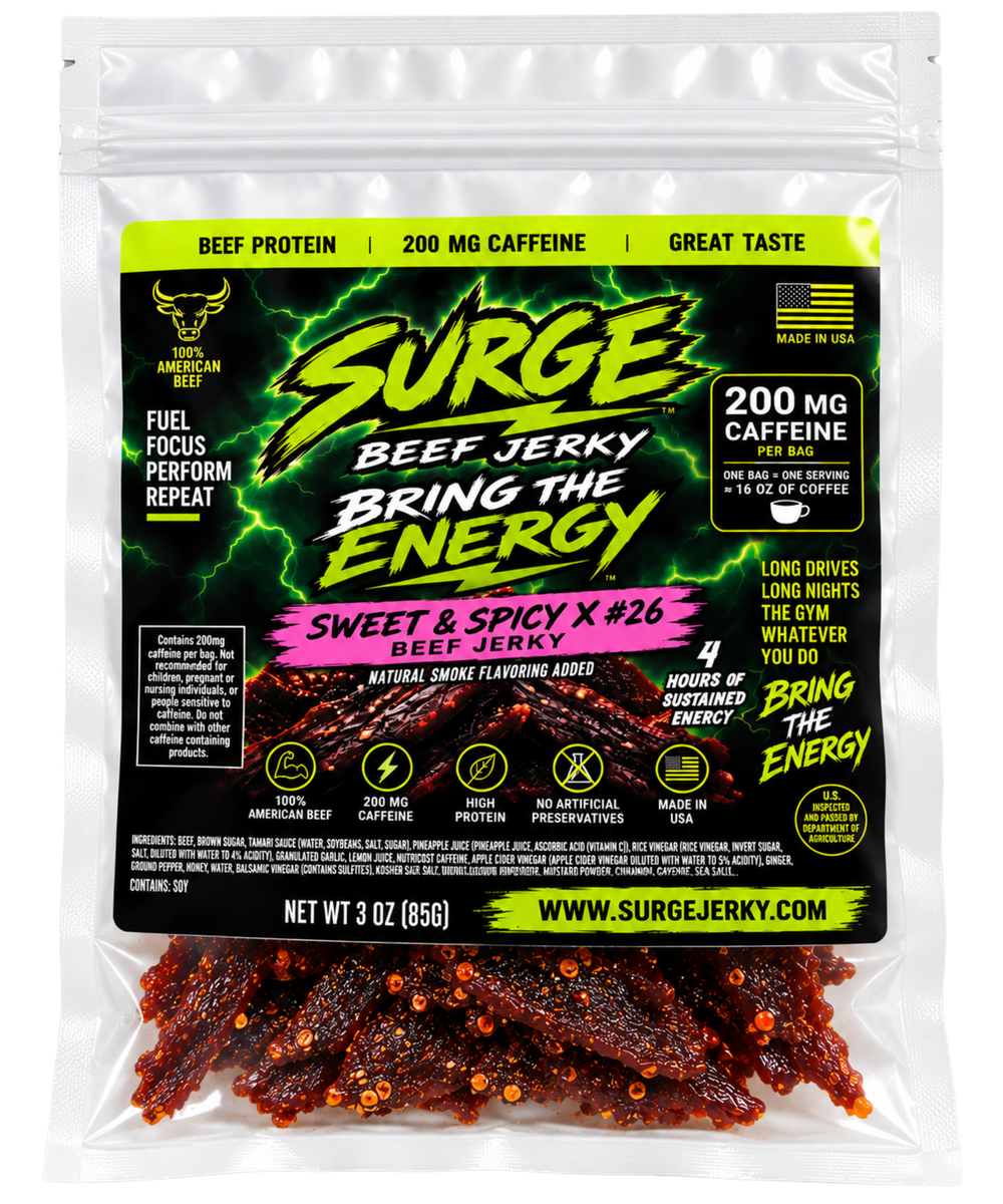 Sweet & Spicy X #26 beef jerky bag